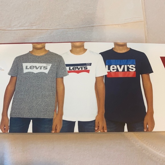 Classic Levi's Youth Boys 3 Pack Tee Shirts - Picture 1 of 11